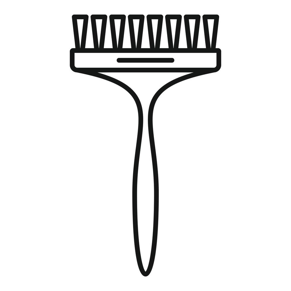 Hair dye brush icon, outline style vector