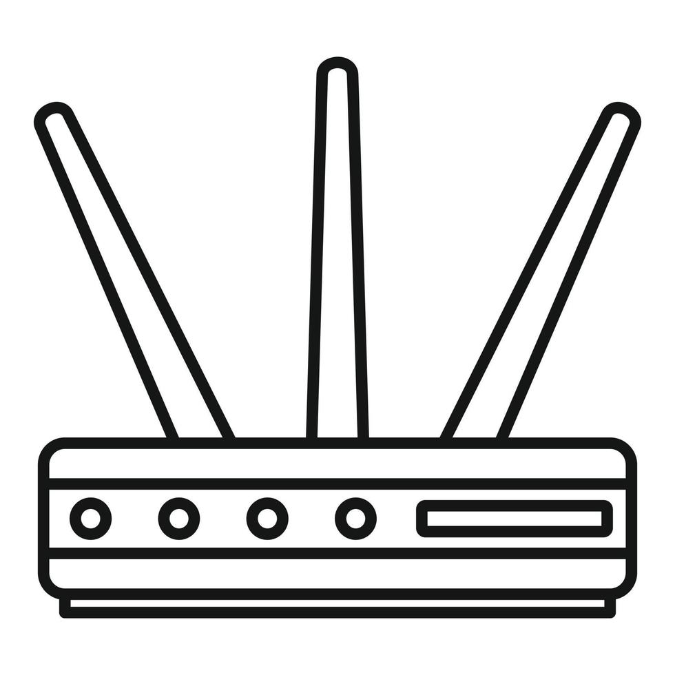 Data router icon, outline style vector