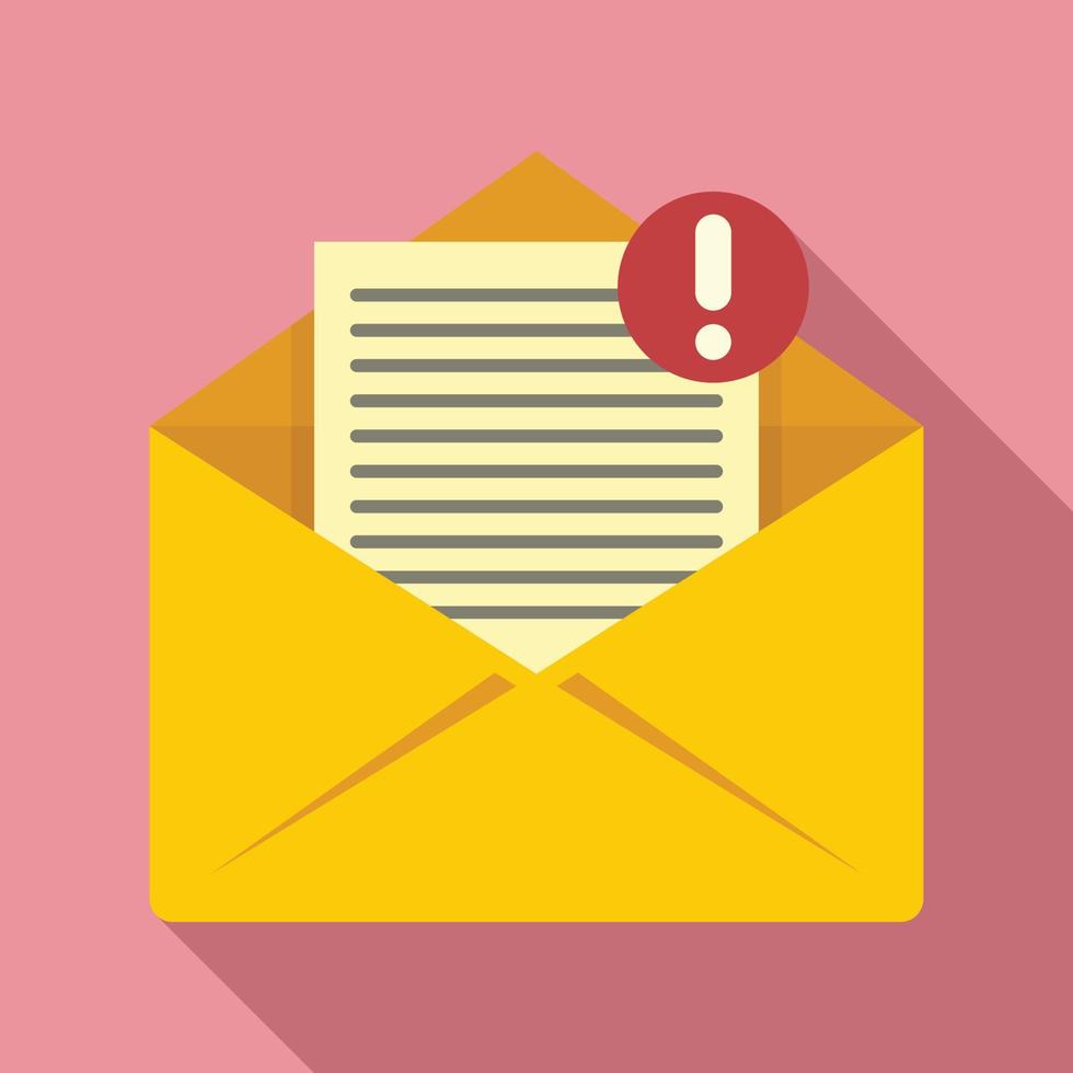 New mail icon, flat style vector