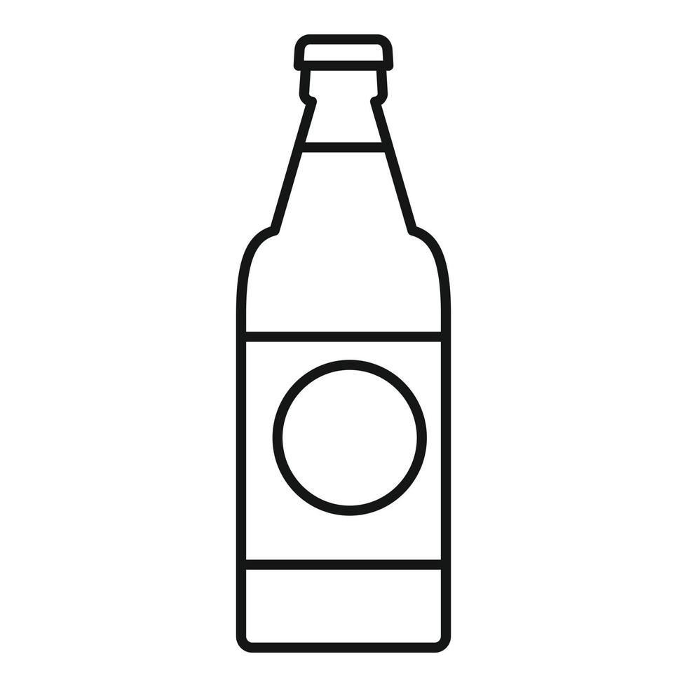 Fruit soda drink icon, outline style vector