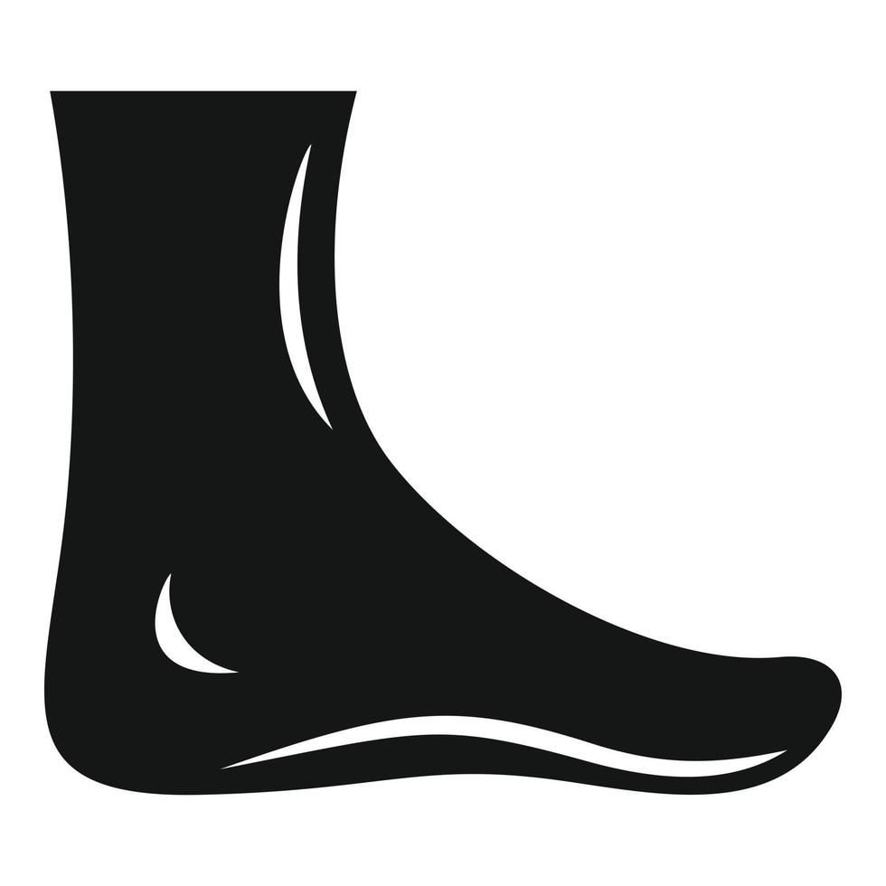 Barefoot icon, simple style vector