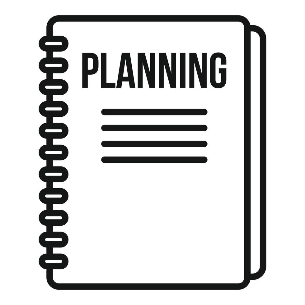 Life skills planning icon, outline style vector