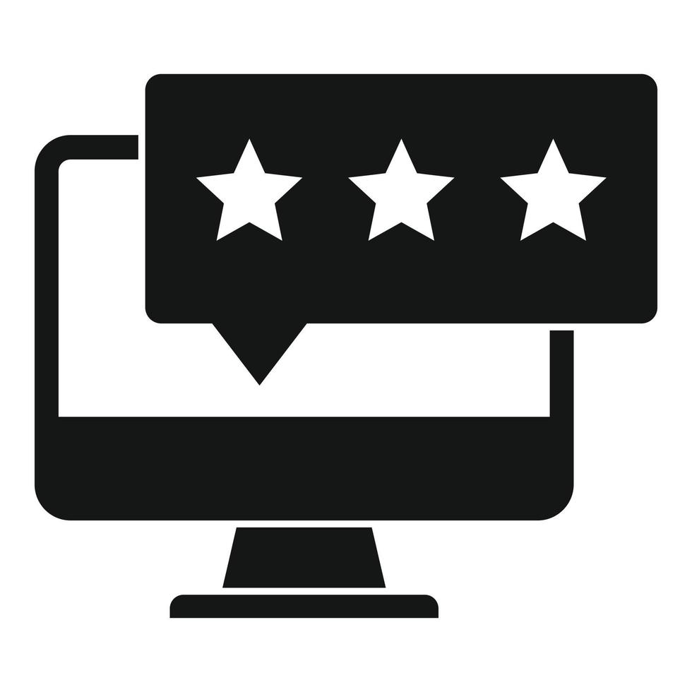 Online feedback icon, simple style vector