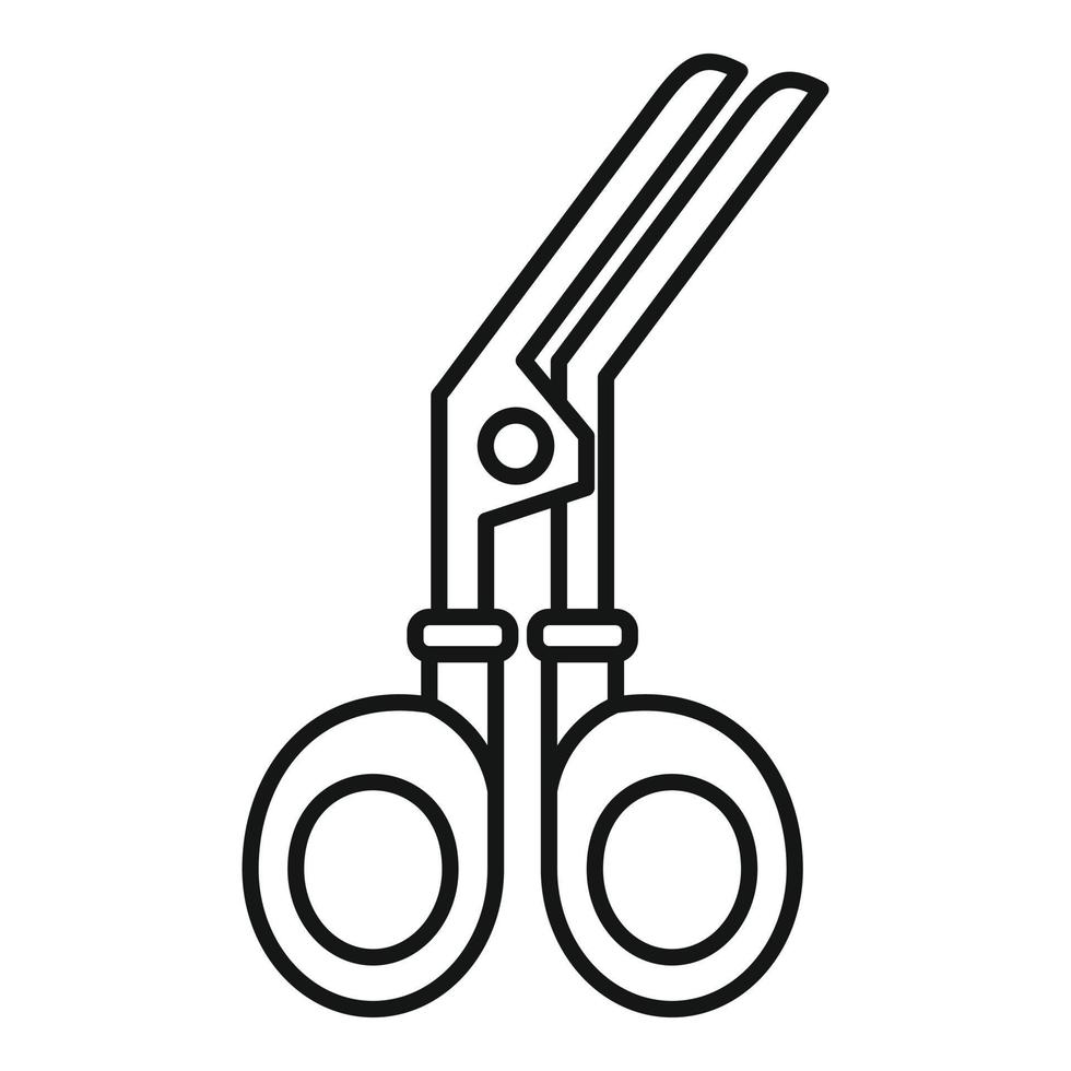 Medical scissors icon, outline style vector