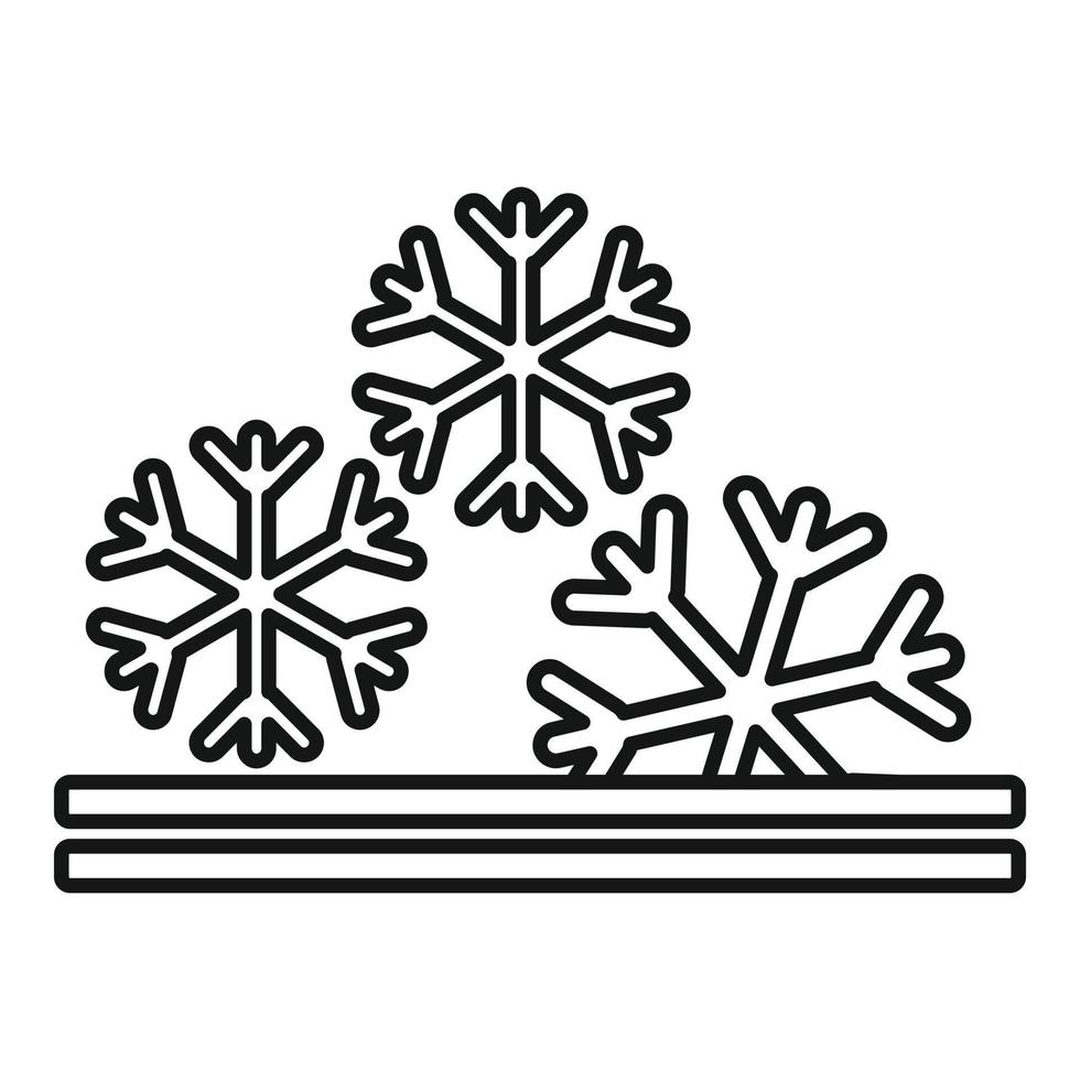 icono de función de tela de invierno, estilo de esquema vector