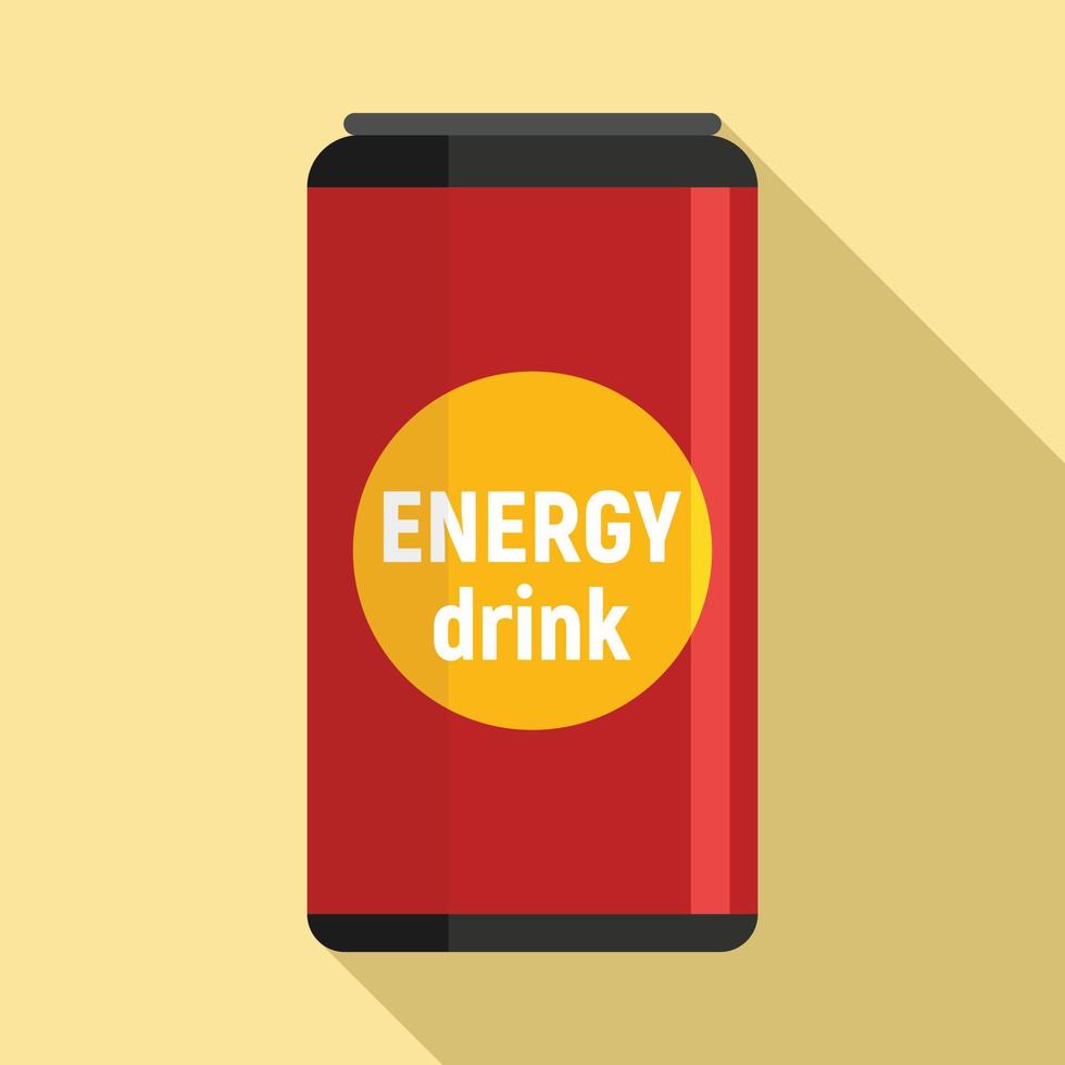 Energy drink product icon, flat style vector