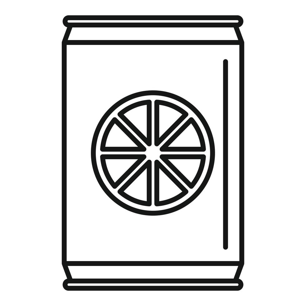 Healthy orange soda icon, outline style vector