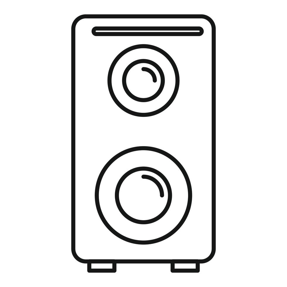 Bass speaker icon, outline style vector