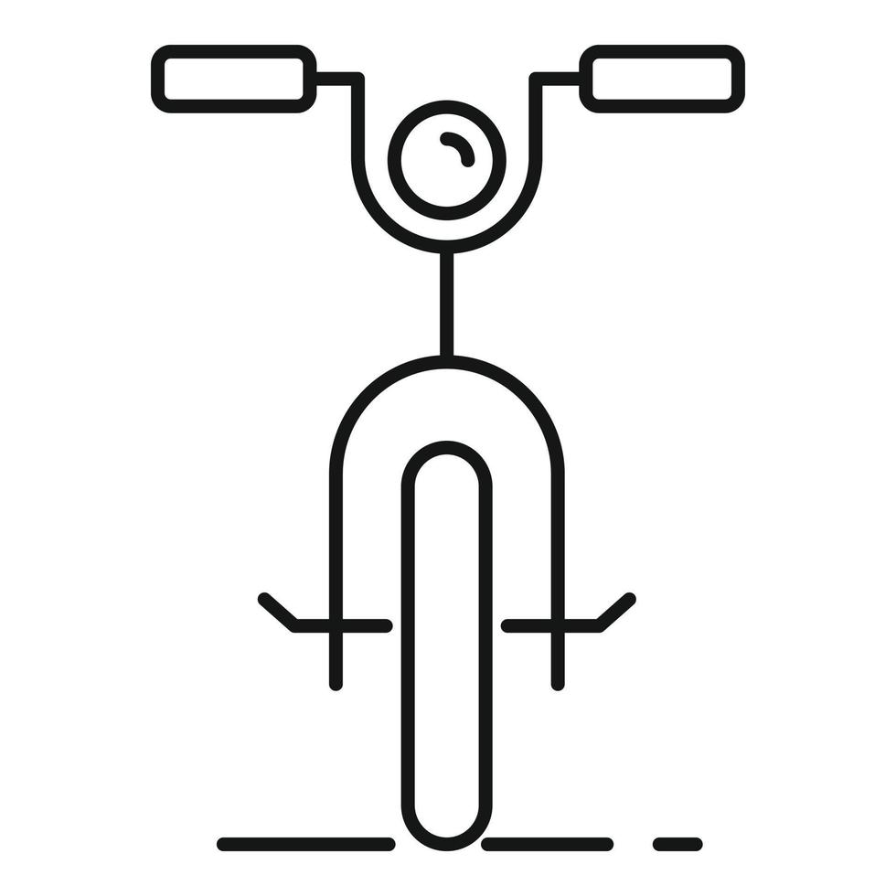 icono de alquiler de bicicletas para niños, estilo de contorno vector