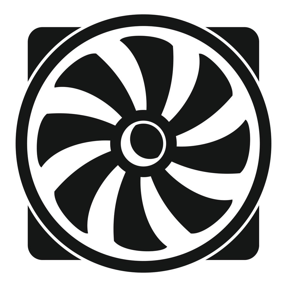 icono de ventilador de plástico pc, estilo simple vector