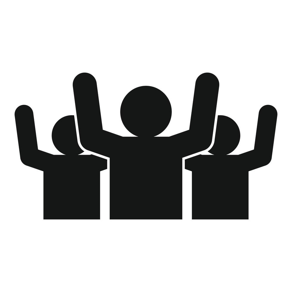 Social audience icon, simple style vector
