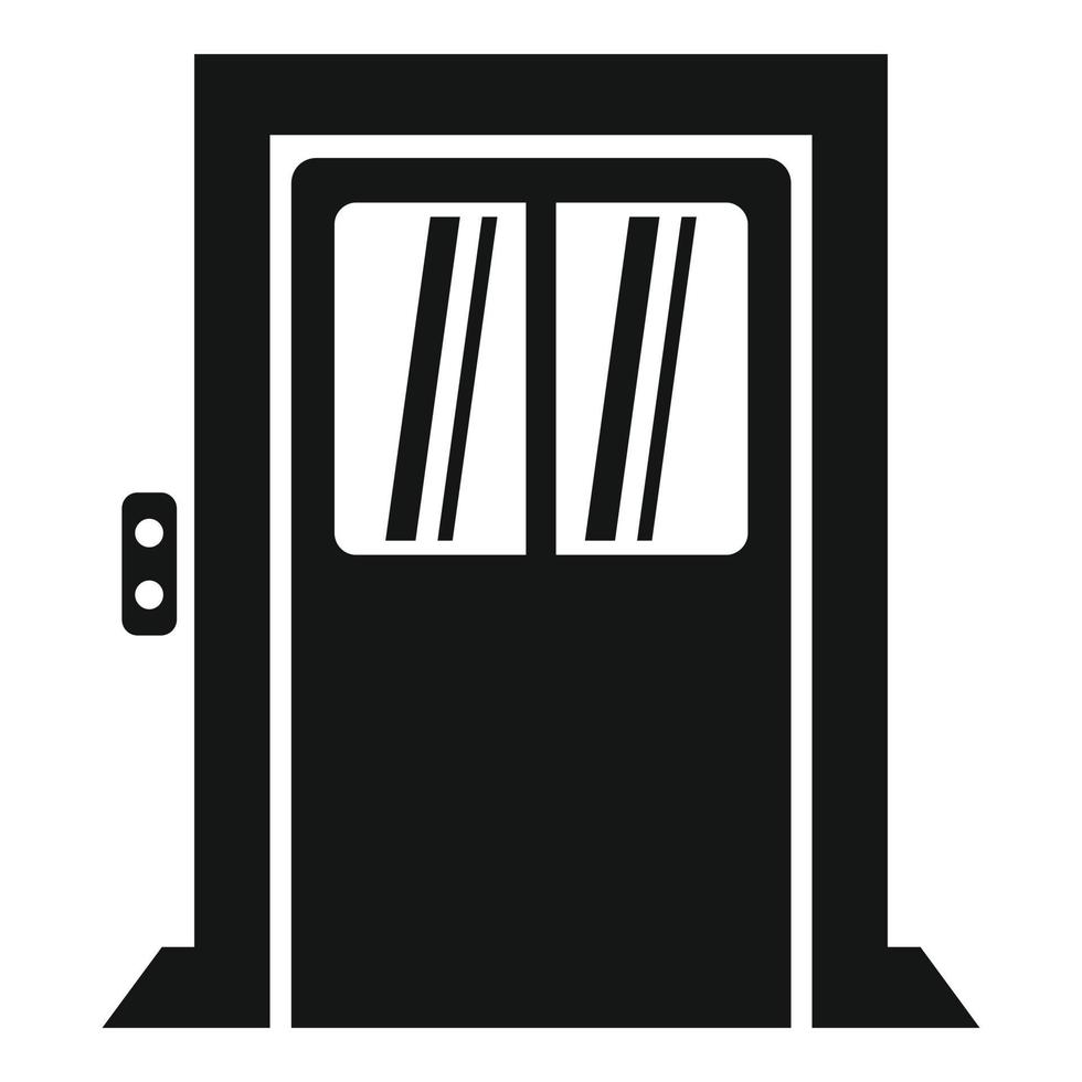Hallway elevator icon, simple style vector