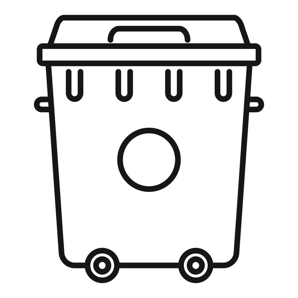 Recycling plastic container icon, outline style vector