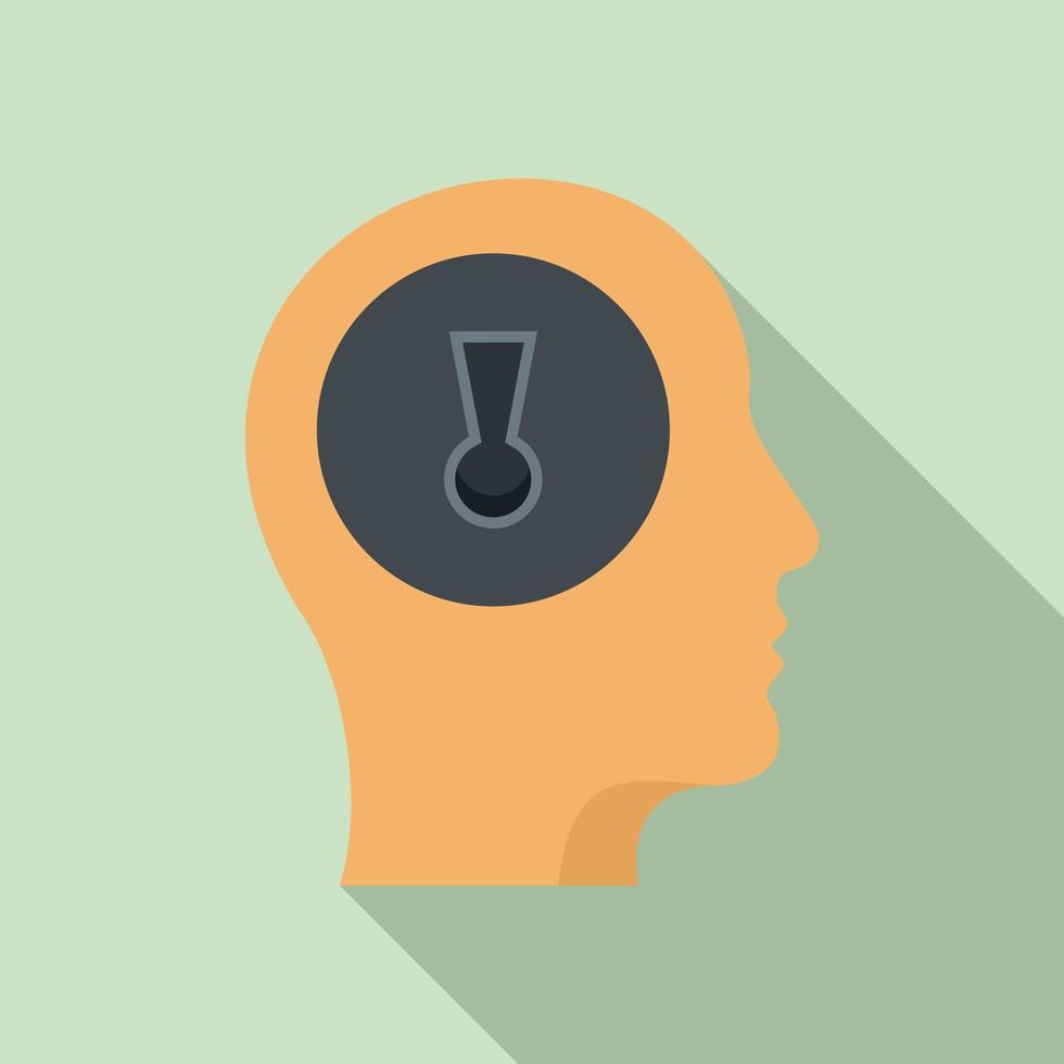 Mind skills icon, flat style vector