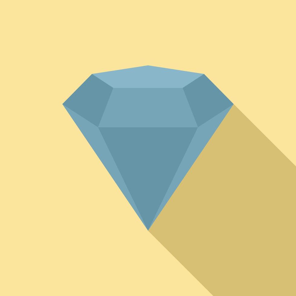 icono de habilidades de diamante, estilo plano vector