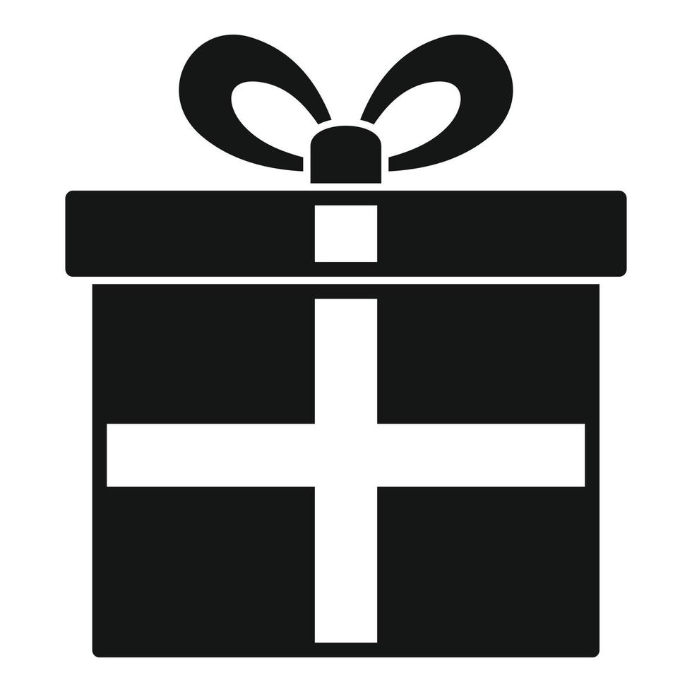 Customer gift box icon, simple style vector