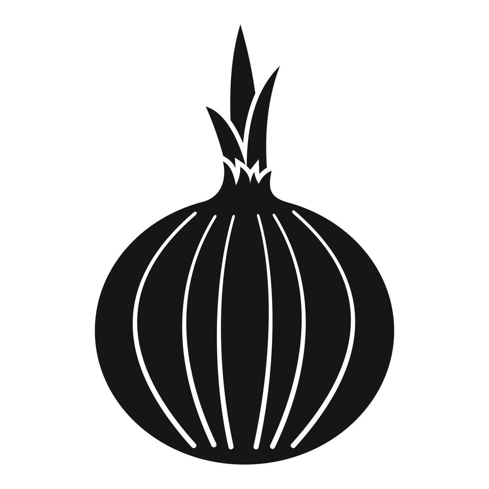 Spice onion icon, simple style vector