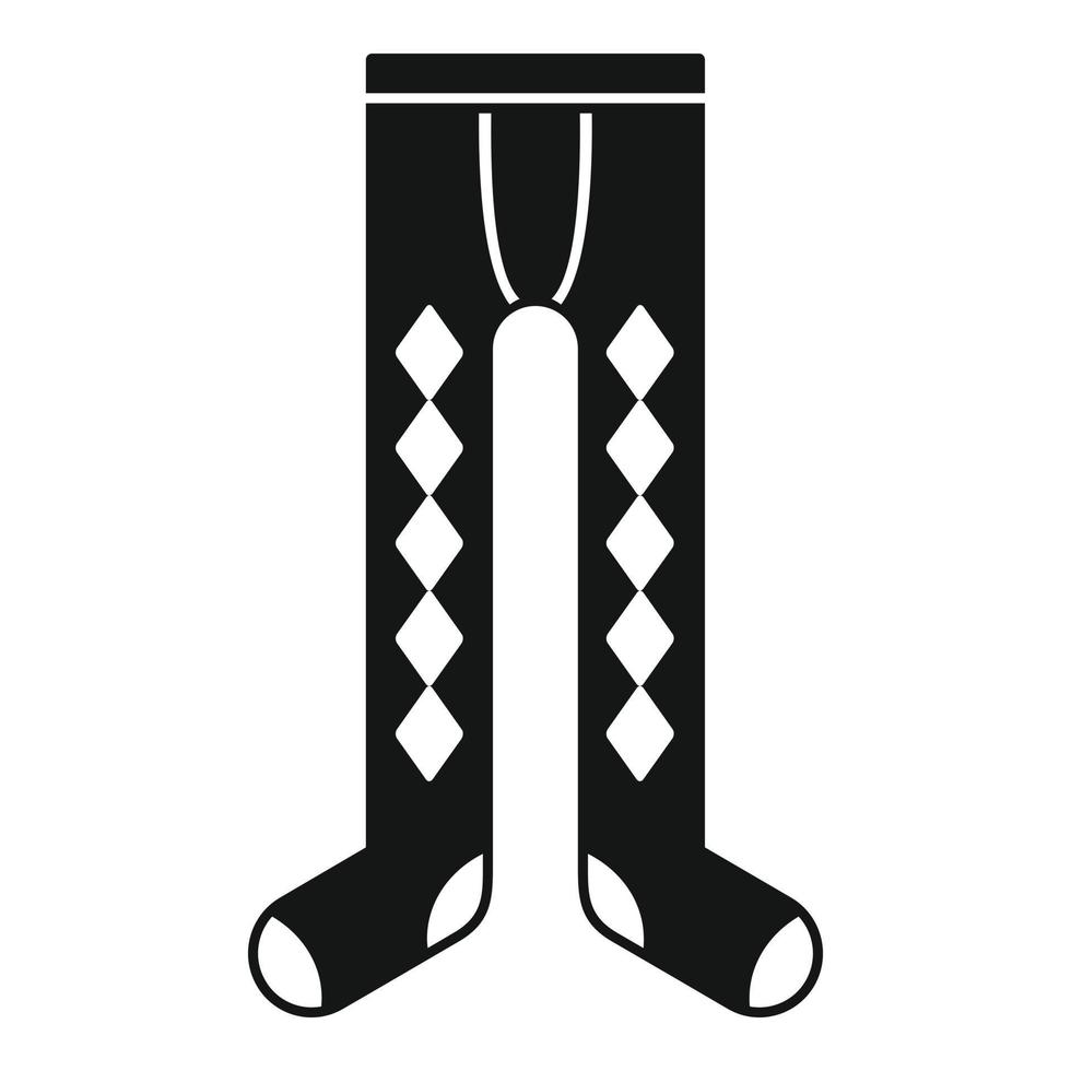 Winter tights icon, simple style vector