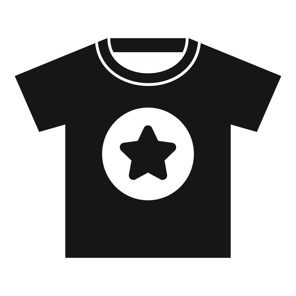 icono de camiseta publicitaria, estilo simple vector