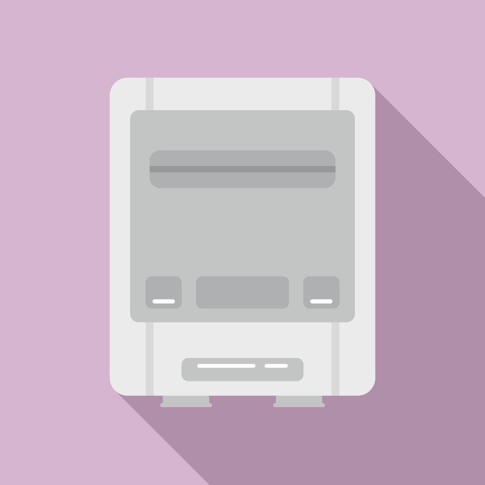 Grey console icon, flat style vector