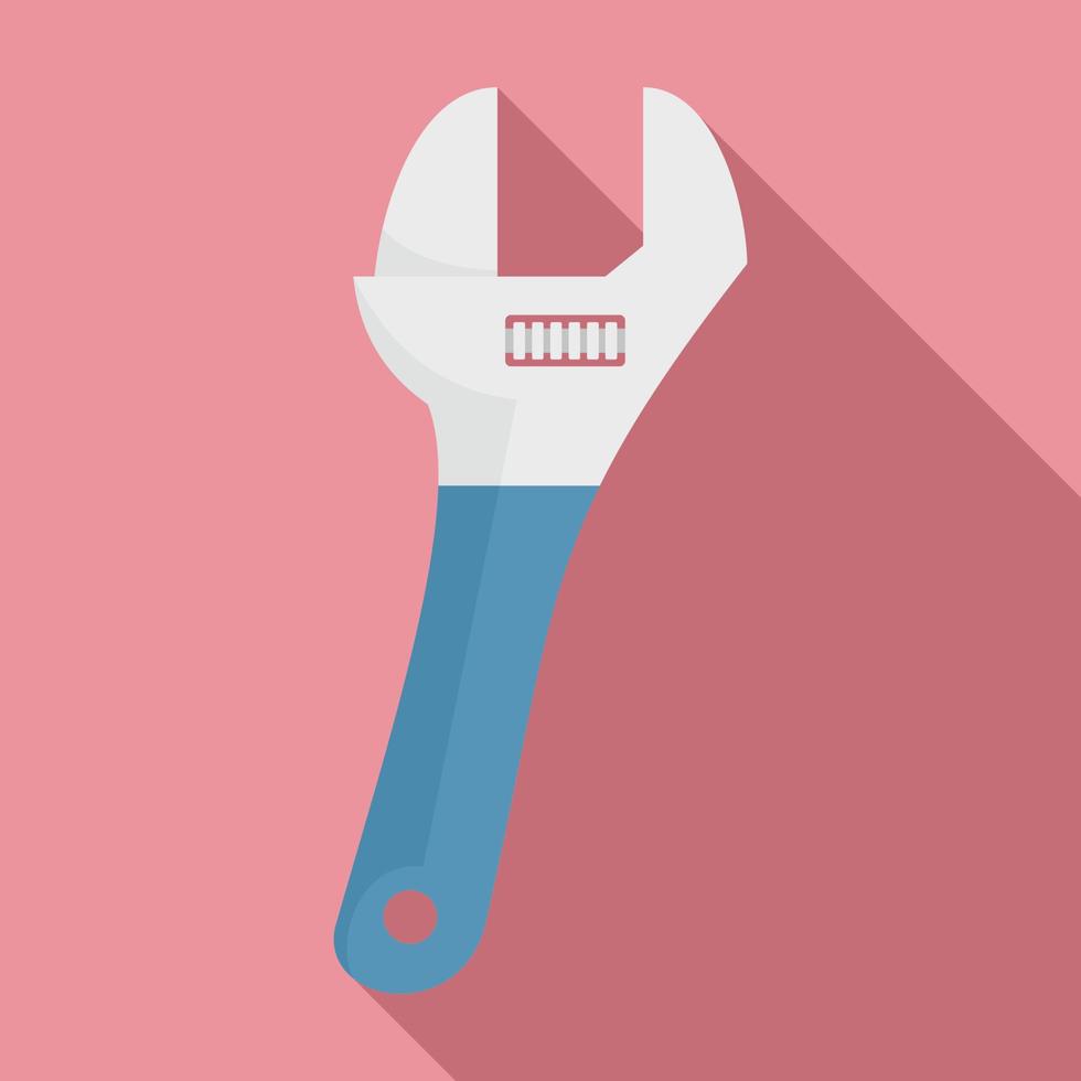 Wrench equipment icon, flat style vector