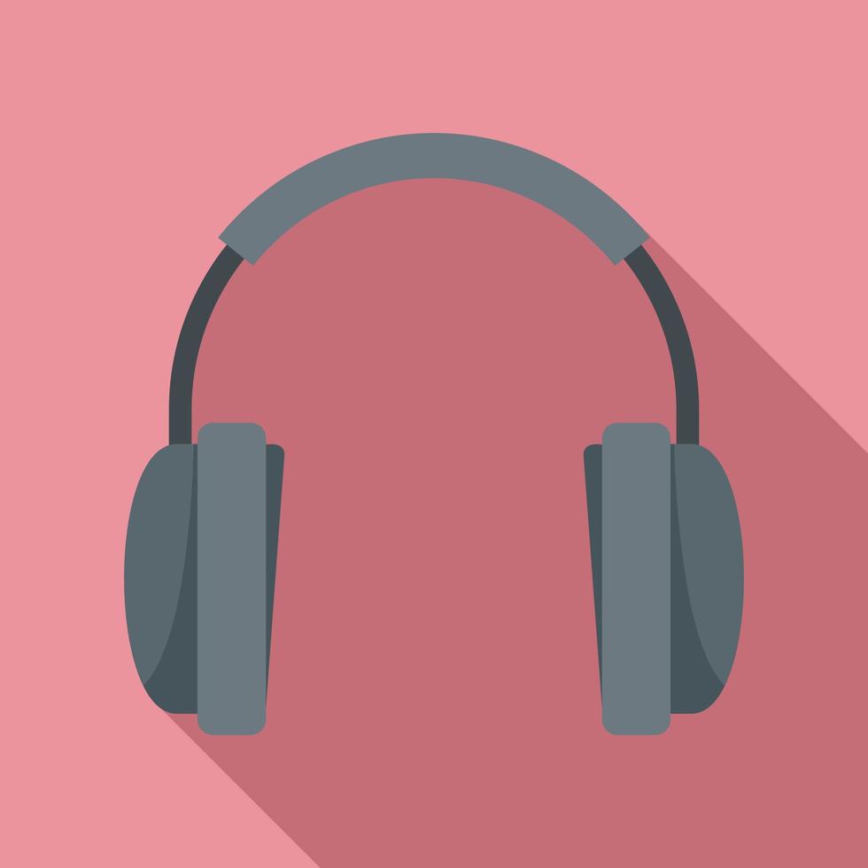 icono de auriculares inalámbricos, estilo plano vector