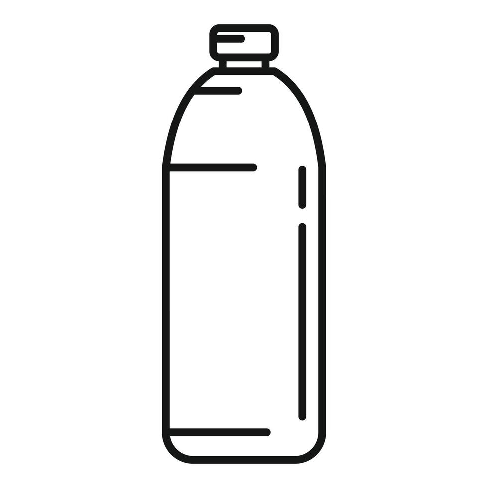 icono de botella de agua, estilo de contorno vector