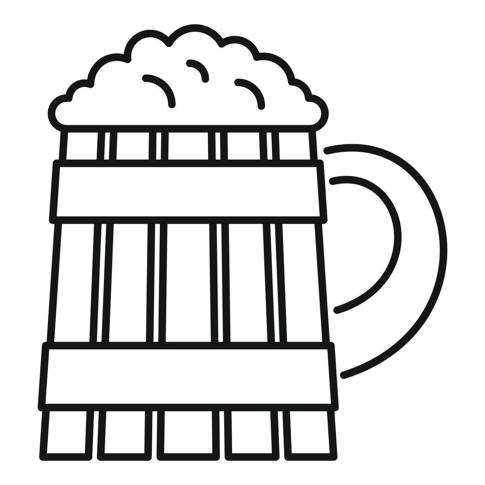 Pint kvass icon, outline style vector