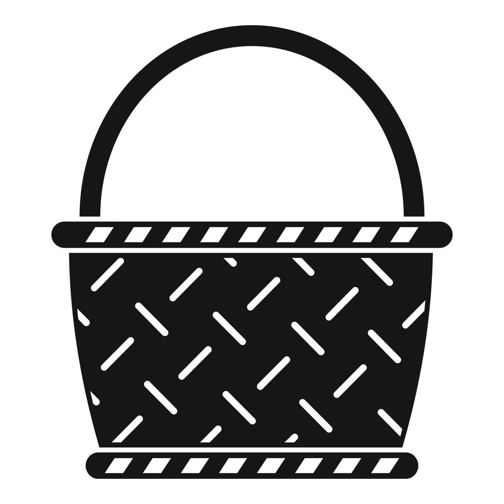 Wicker icon, simple style vector