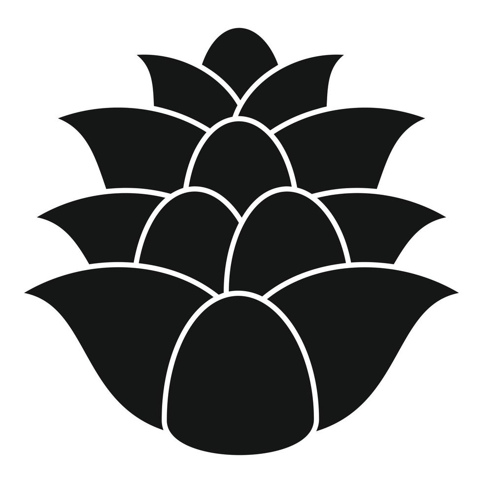 Nature pine cone icon, simple style vector