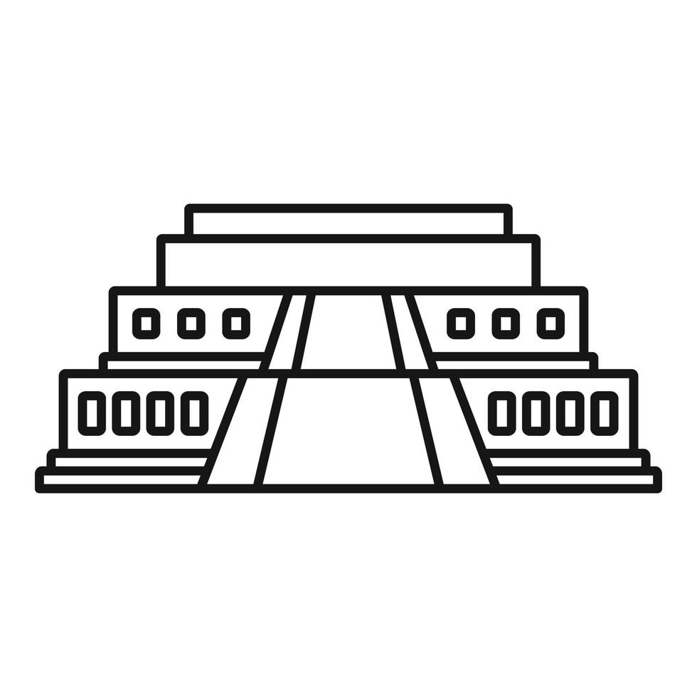 Big egypt temple icon, outline style vector