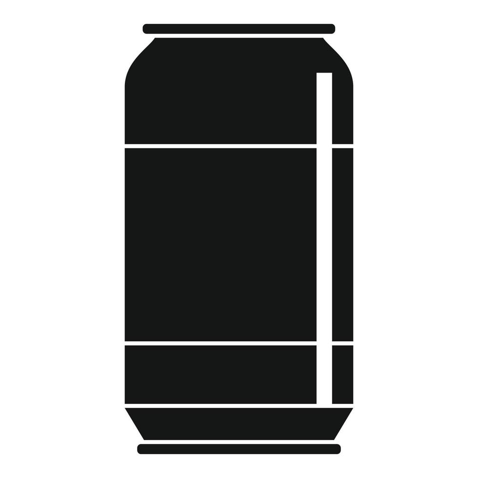 Cool soda tin icon, simple style vector