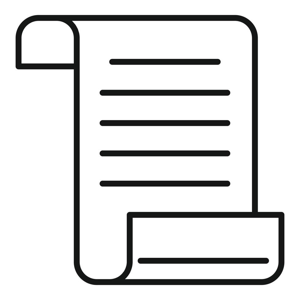Crime description paper icon, outline style vector