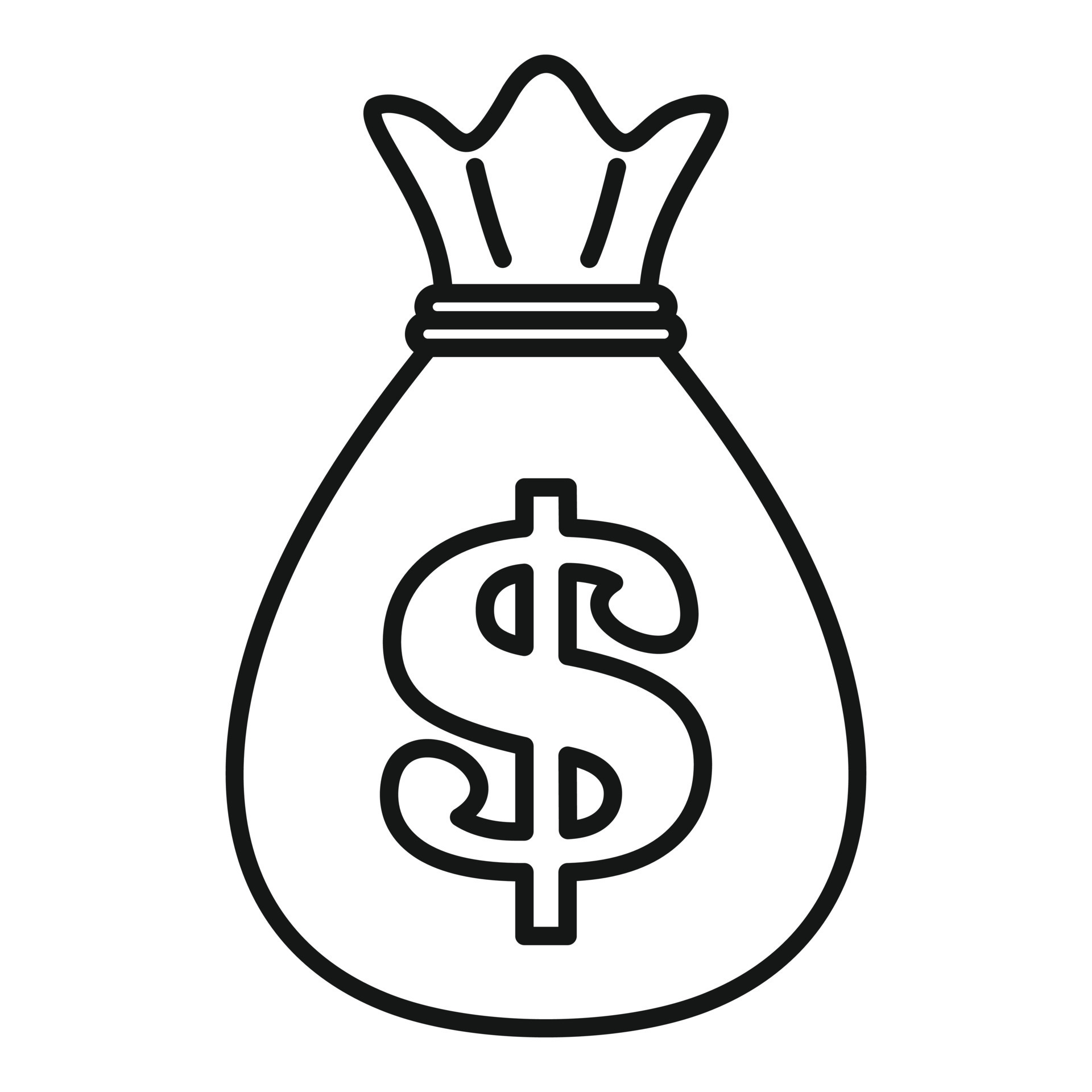 icono de bolsa de dinero, estilo de esquema 14541031 Vector en Vecteezy