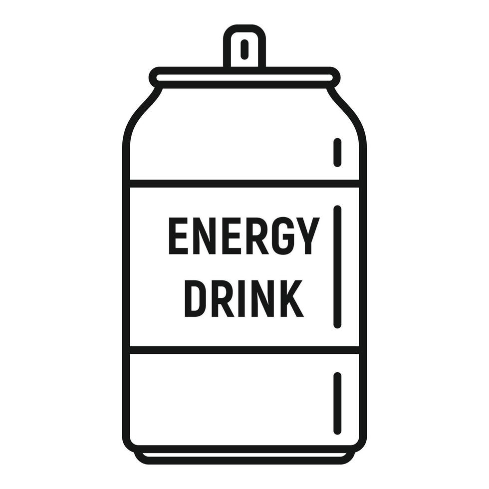 impulsar el icono de la bebida energética, el estilo de esquema vector