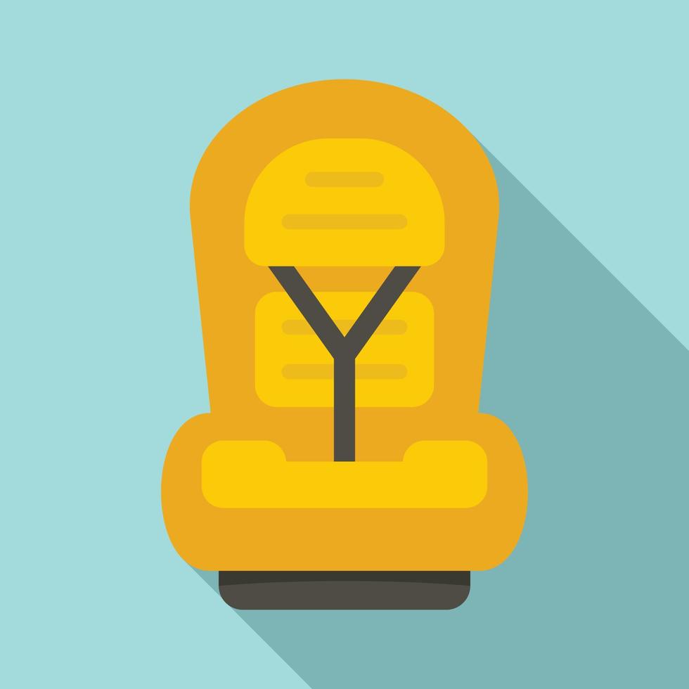 icono de asiento de coche de bebé familiar, estilo plano vector