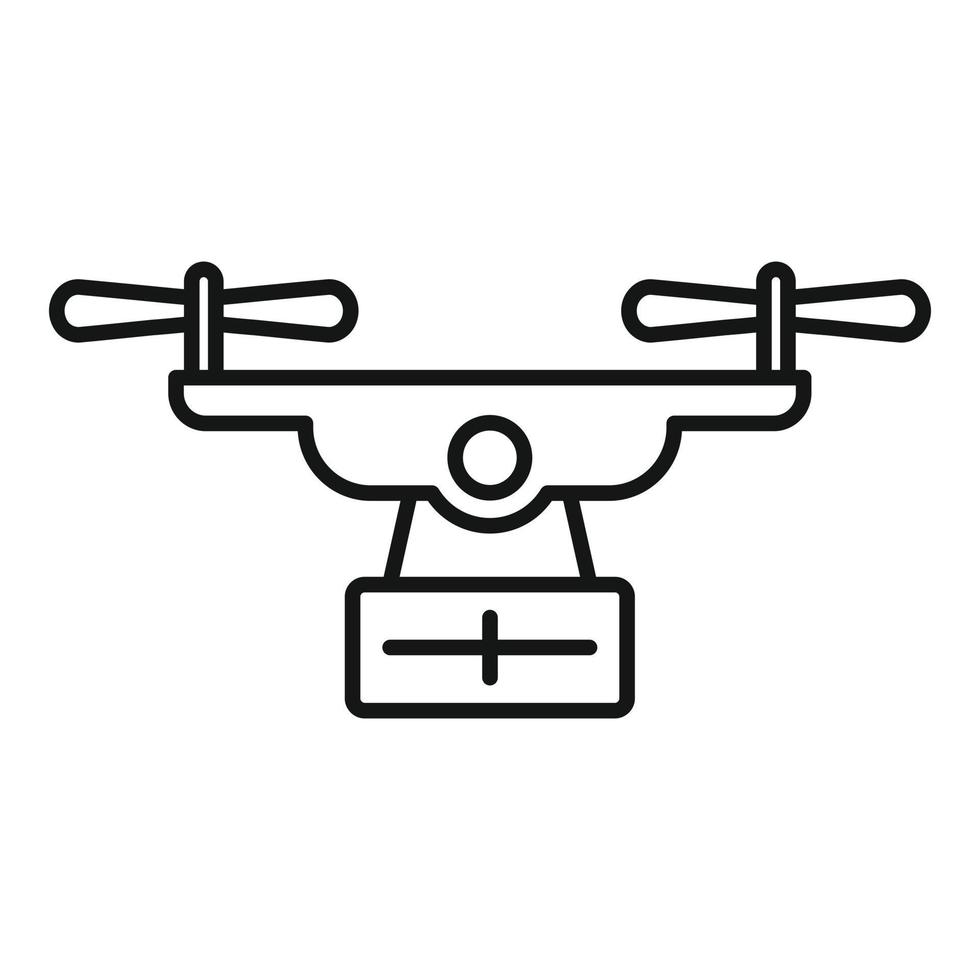 Export drone delivery icon, outline style vector