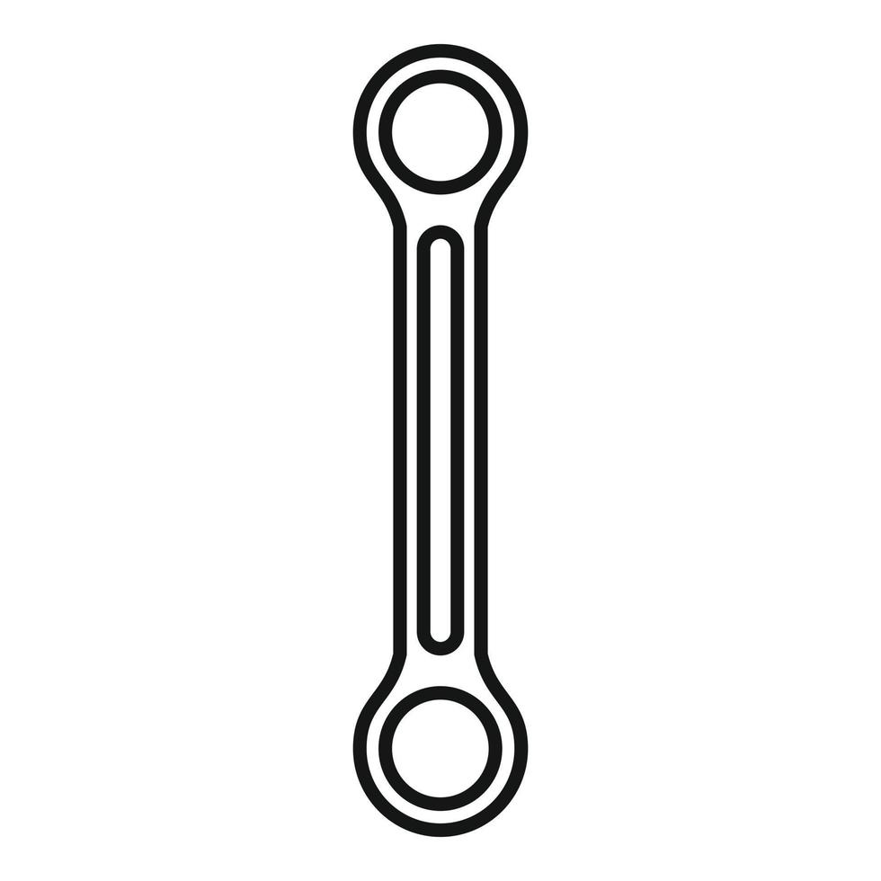 Wrench icon, outline style vector