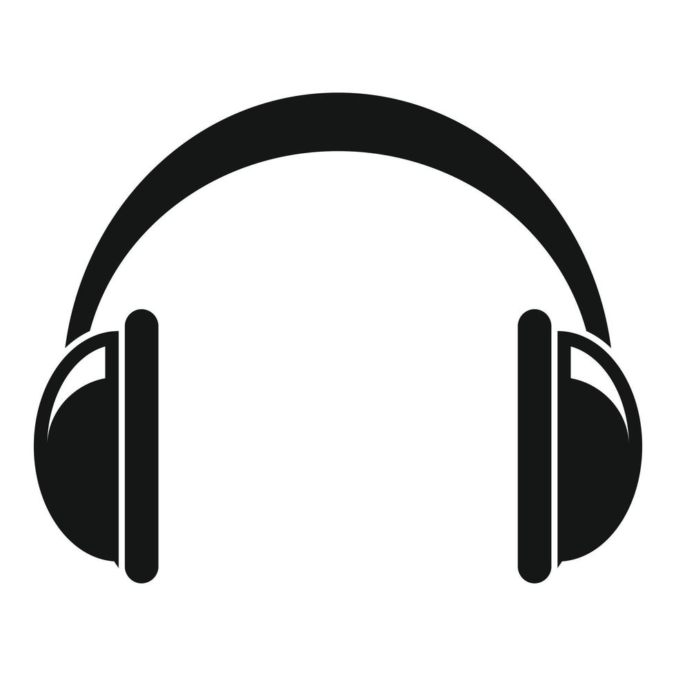 icono de auriculares, estilo simple vector