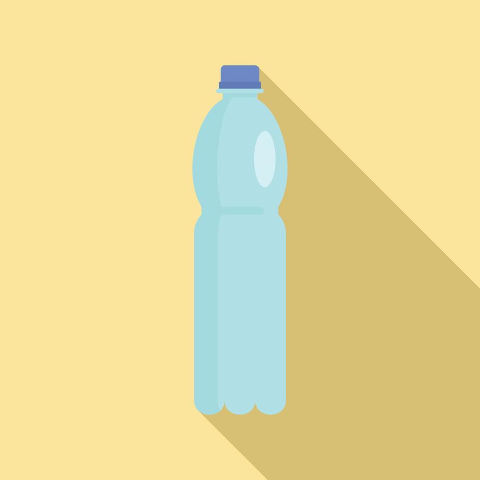 icono de botella de plástico, estilo plano vector