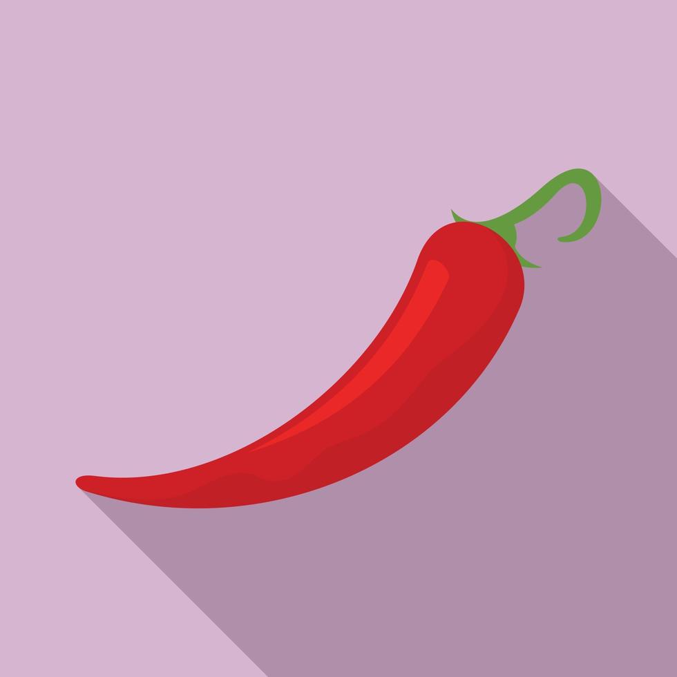 Recipe chili icon, flat style vector