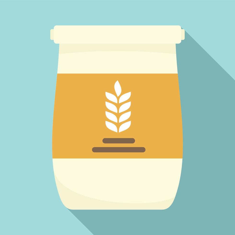 Flour sack icon, flat style vector