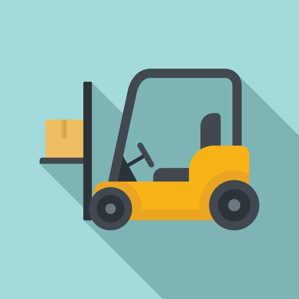 Forklift icon, flat style vector