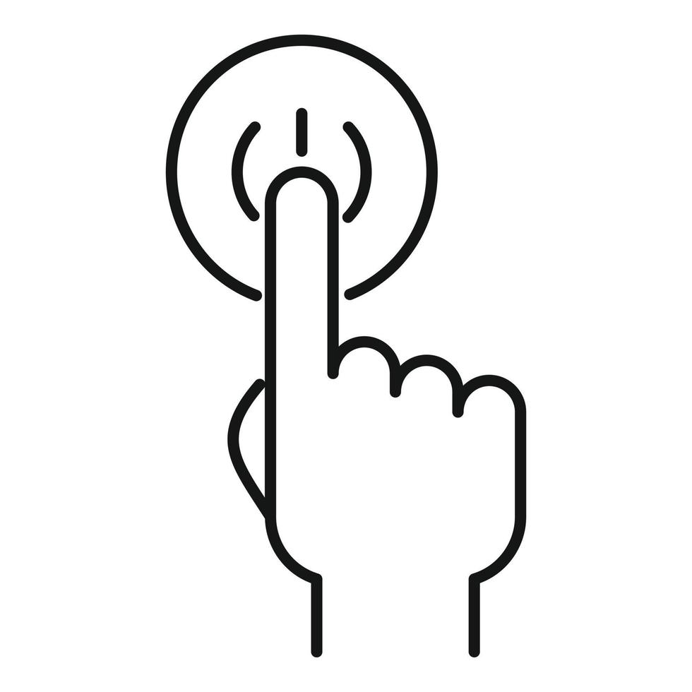Power on startup icon, outline style vector