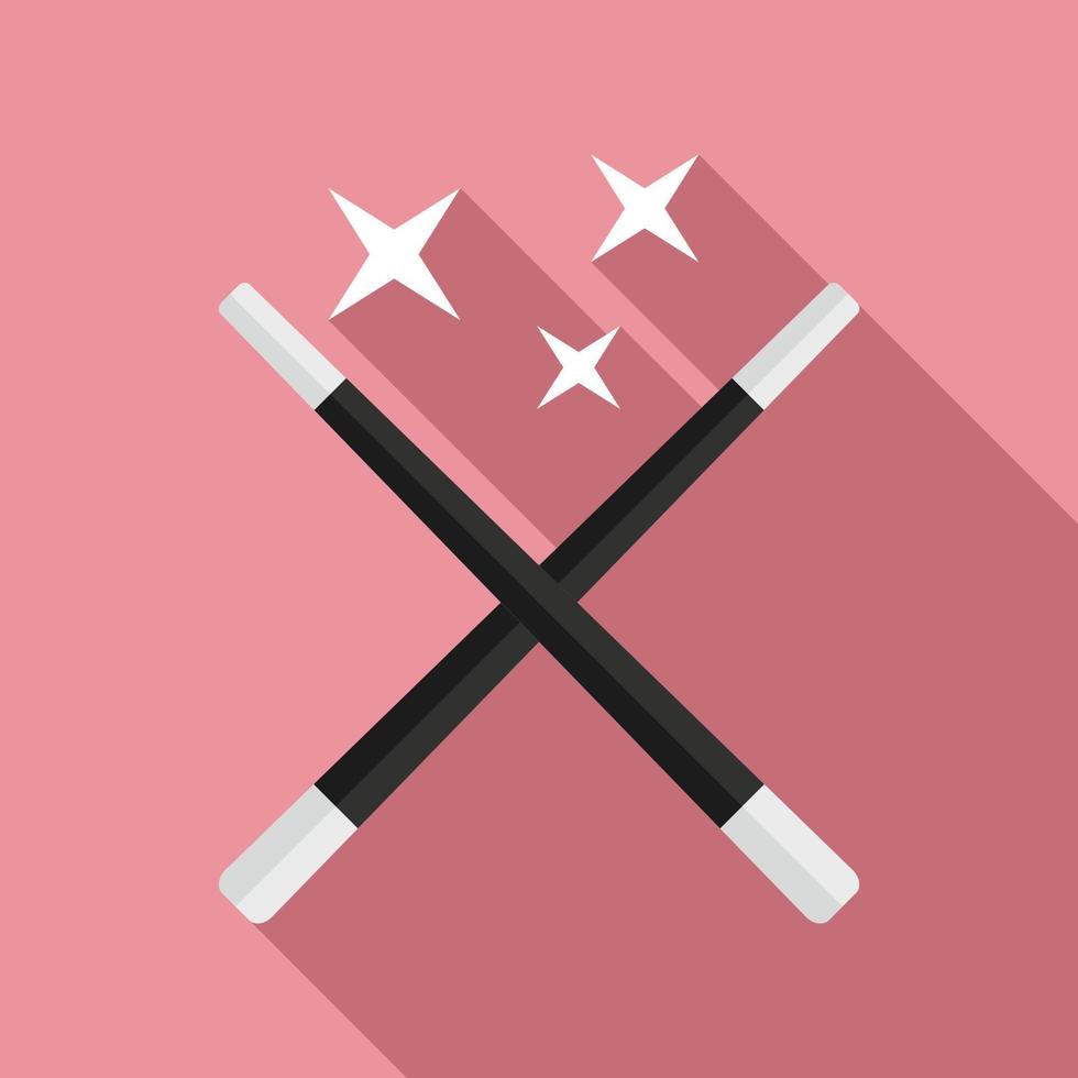 Magic wands icon, flat style vector