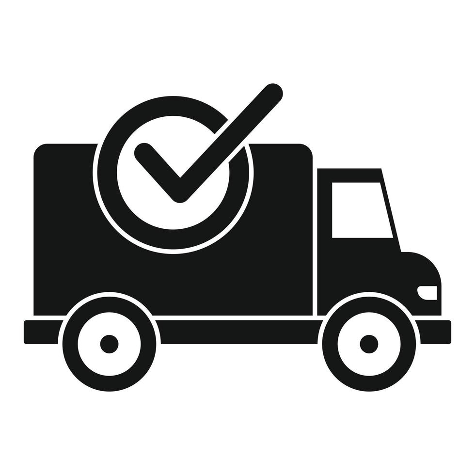 Finished delivery icon, simple style vector