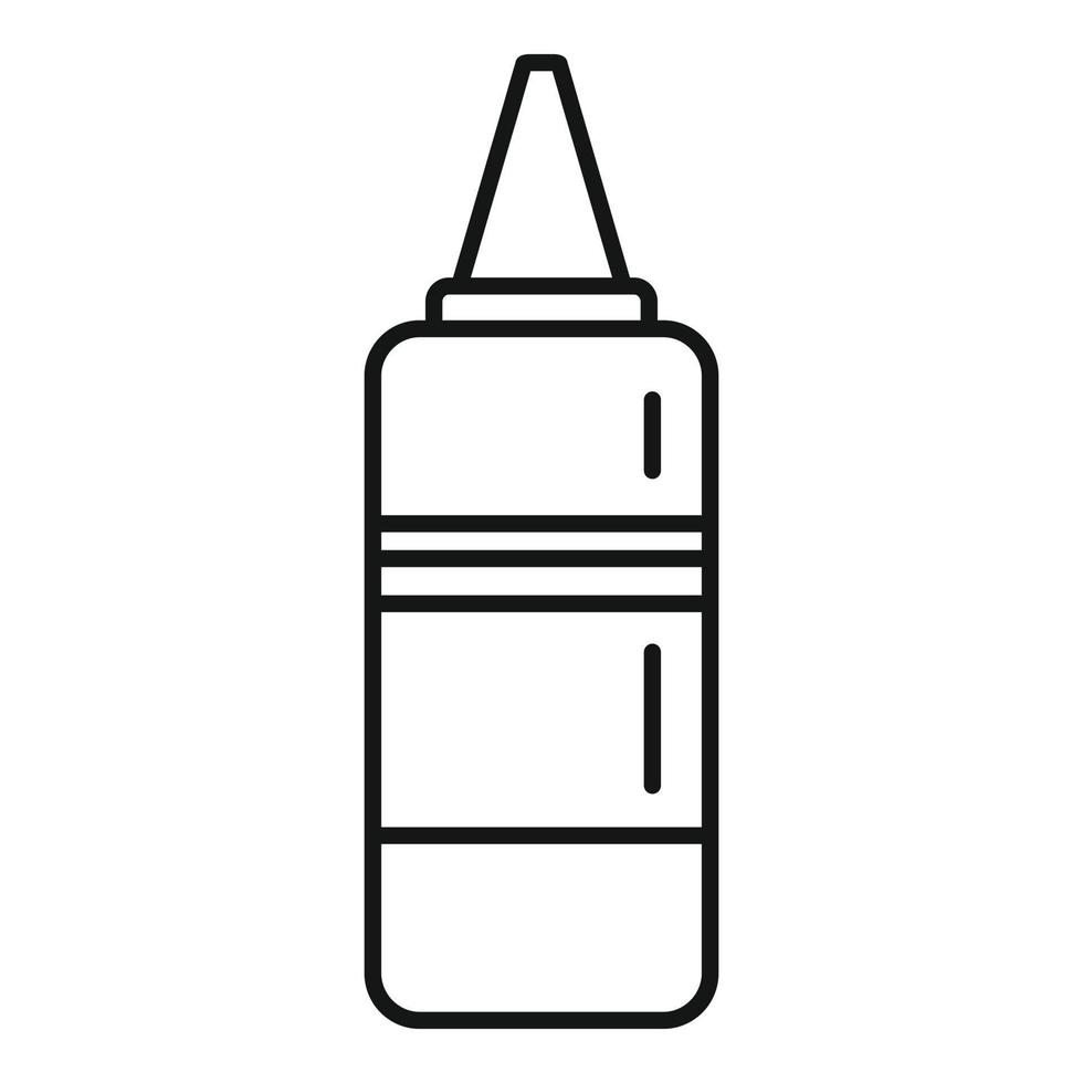 icono de botella de pelo de pintura, estilo de contorno vector