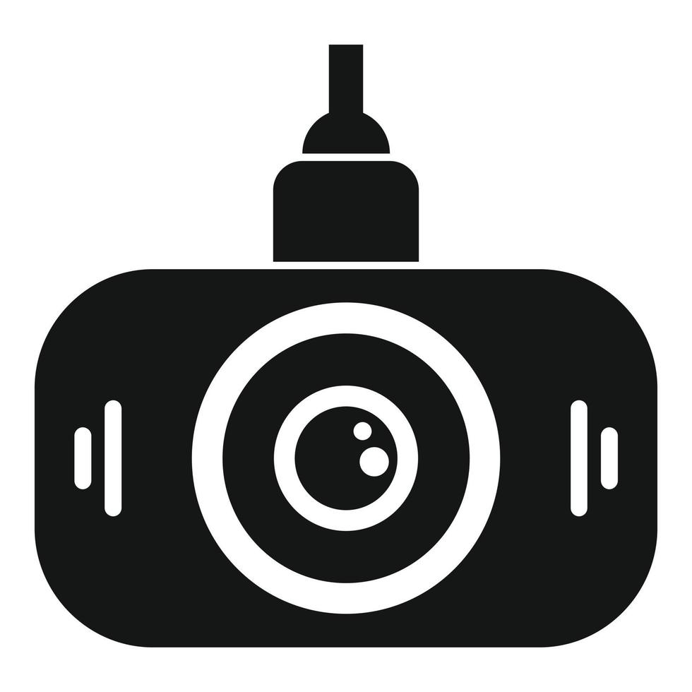 Led dvr camera icon, simple style vector