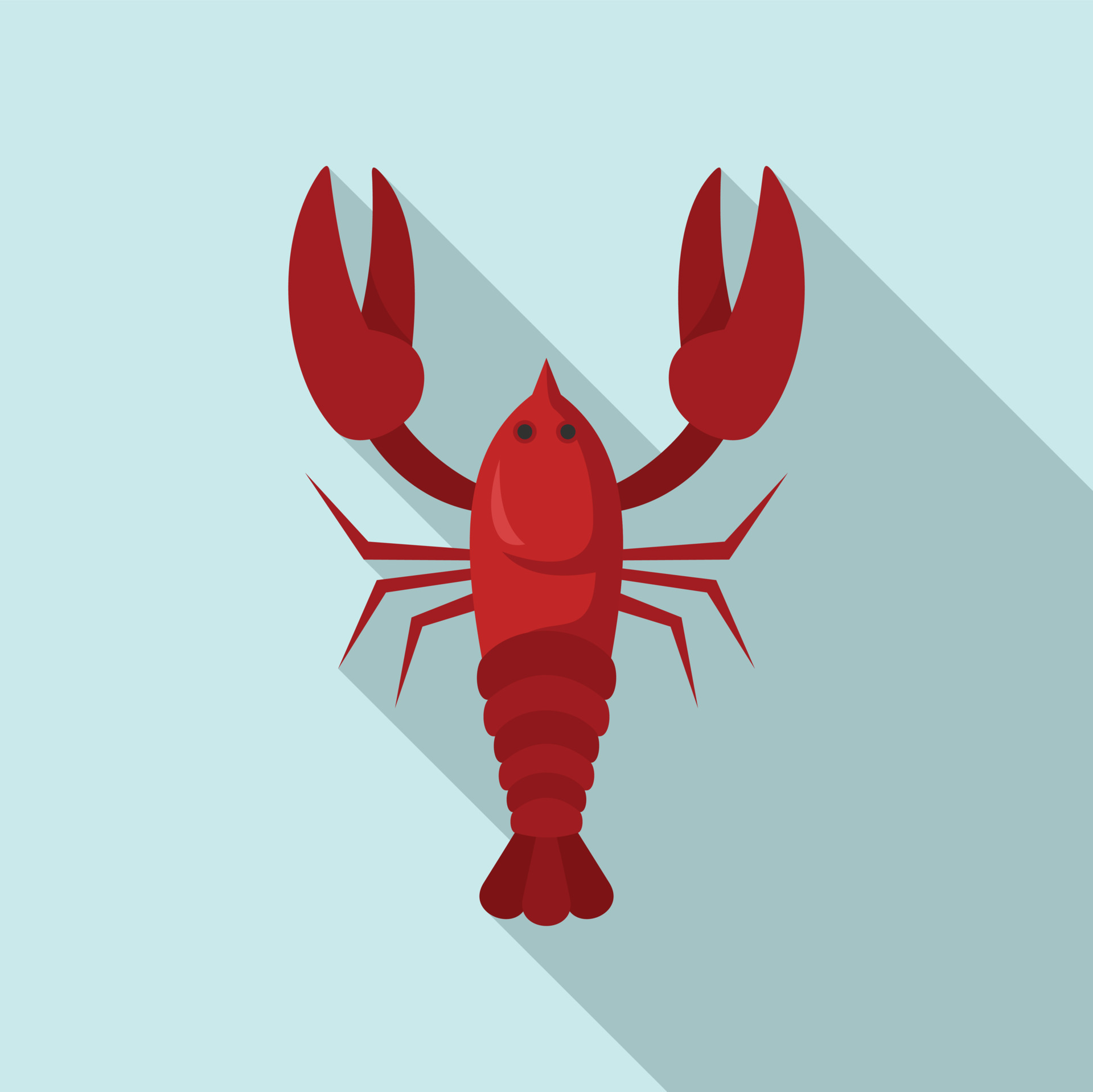 Swedish red crayfish icon, flat style 14541514 Vector Art at Vecteezy