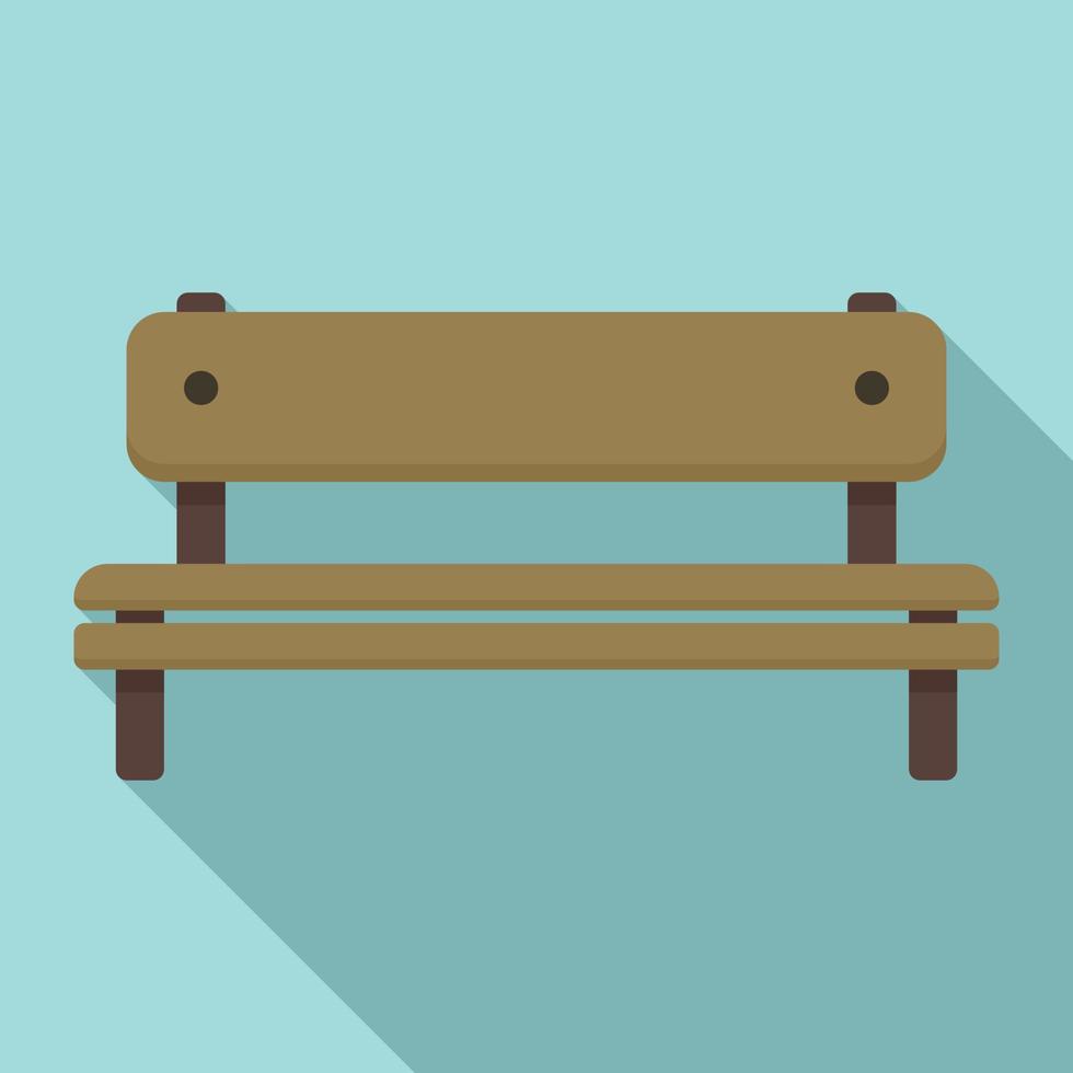 Seat bench icon, flat style vector